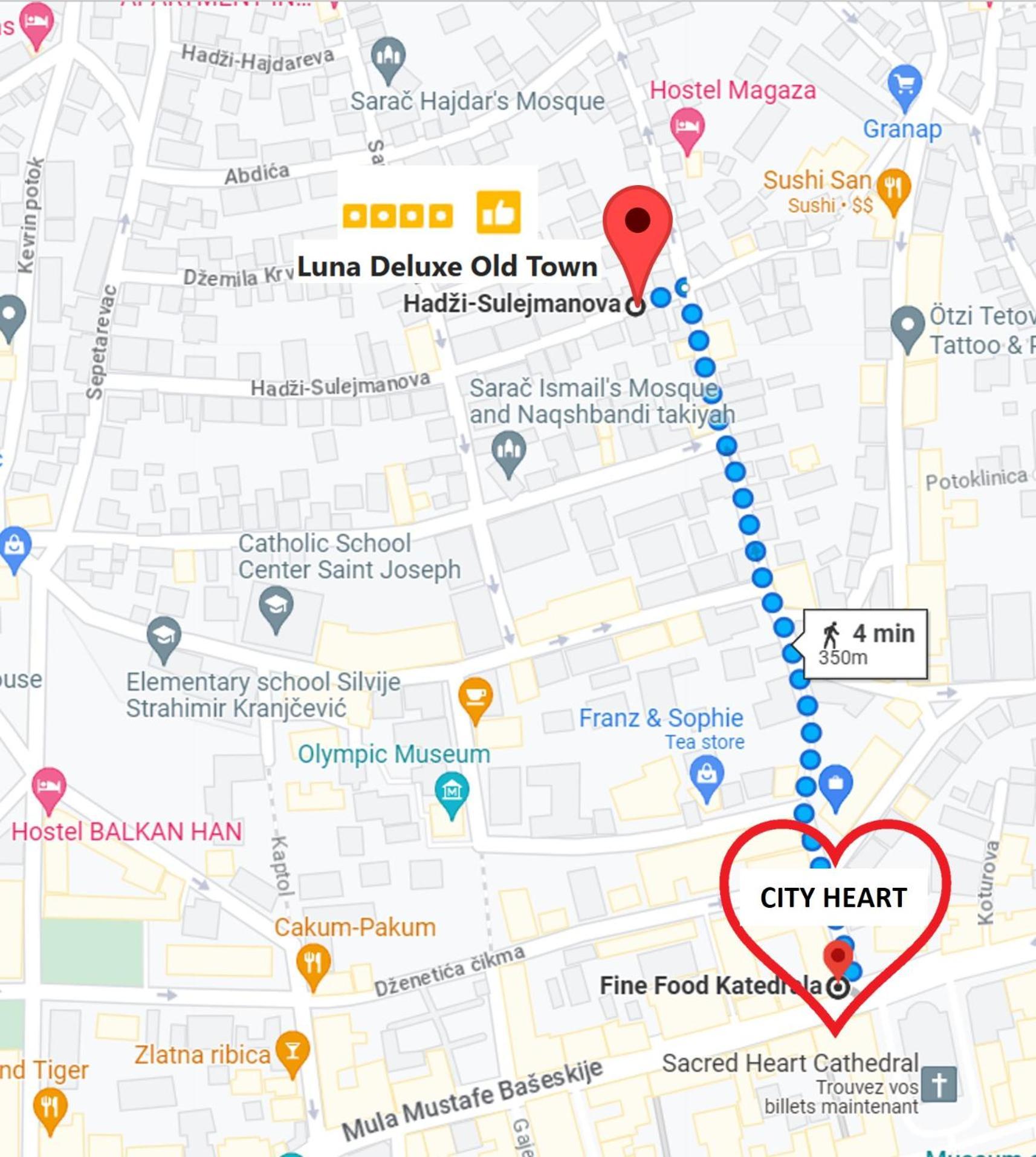 Luna Deluxe City Center & Free Parking 塞拉耶佛 外观 照片